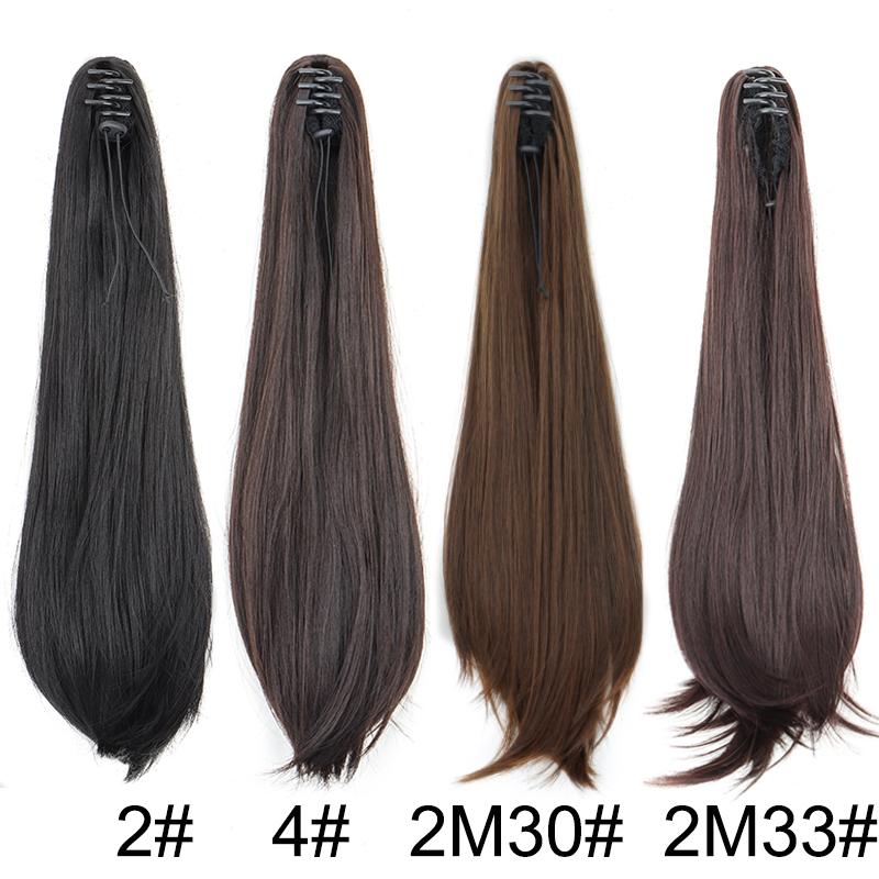 Eleganter Synthetischer Pferdeschwanz Damen Langer Gerader Haar Pferdeschwanz Haarverlängerung Krallenclip im Haar für Alle Anlässe