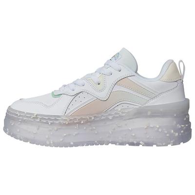 Li Ning We Wo Plataforma Trendy Suela Gruesa Casual Antideslizante Duradero Zapatillas Skate Top Bajo Mujer zapatilla Blanco Rosa Verde AGCS198-2