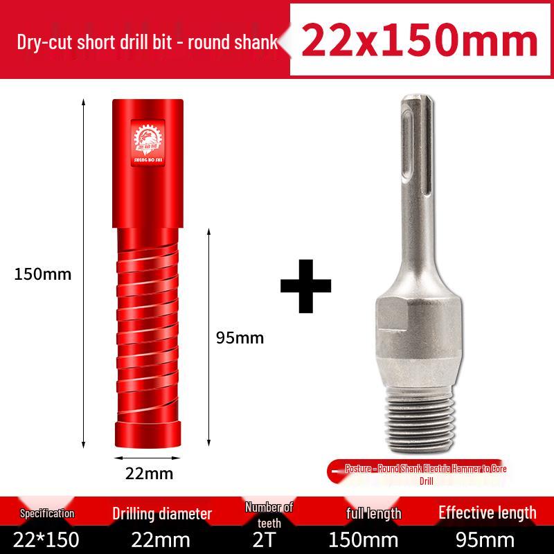 Compact Electric Hammer Water Drill Bit Set for Sharp Hole Opening in Range Hood, Wire Box, and Wall.