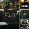 Text Image Pattern Floriana Pillow Case Comfort Sofa Bed Silky Elegant Invisible Zipper Decorative Cushion Cover
