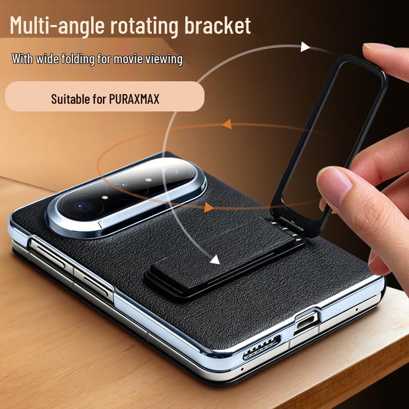 Qiali Leather Foldable Phone Case for Huawei Pura X Max - Ultra-thin, Full Coverage, Anti-drop Flip Cover