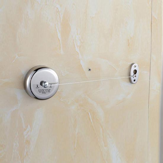 Teleskopisk klessnor Kraftig rustfritt hold Justerbar opptil 33lbs ståldusjlinje bærbar