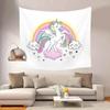 Rainbow Unicorn Pattern Tapestry Office Living Room Tapestry Home Wall Decoration Tapestry