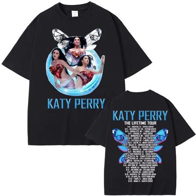 2025 Katy Perry The Lifetime Tour Konzert T-Shirts Herren Damen Kleidung Mode Ästhetisch T-Shirts Sommer Pop Hohe Qualität T-sh...