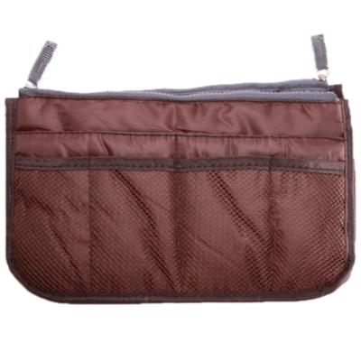 Bolsa feminina de viagem Bolsa de nylon com organizador duplo para inserção de bolsas cosméticas