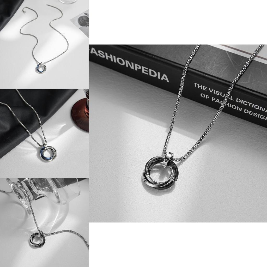Modern Titanium Steel Geometric Pendant Chain For Casual Fashion Accessories