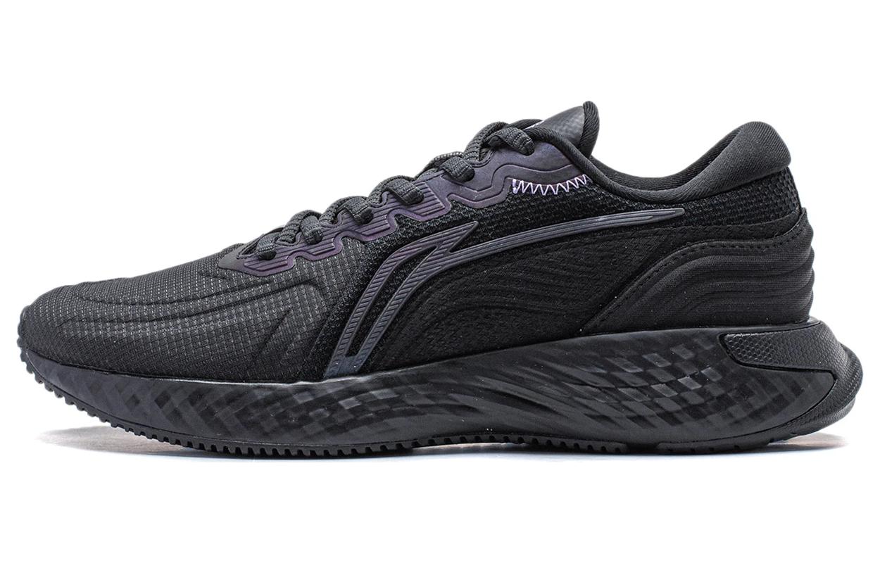 Li Ning Cloud Shield Амортизация Нескользящие Износостойкие Низкие Беговые Кроссовки Женские Черные ARST058-1 35