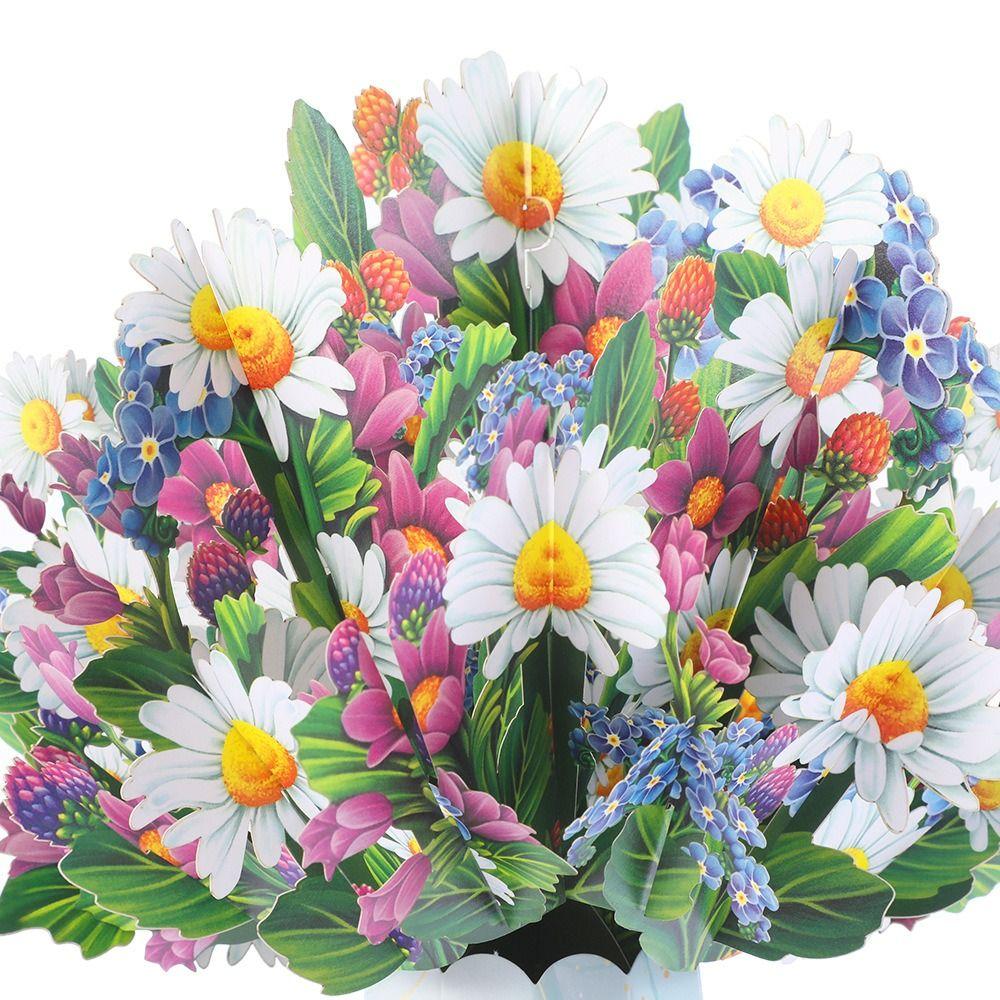 Wishing Mother's Day Birthday Greeting Card Carving Flower Thank You Card  Birthday