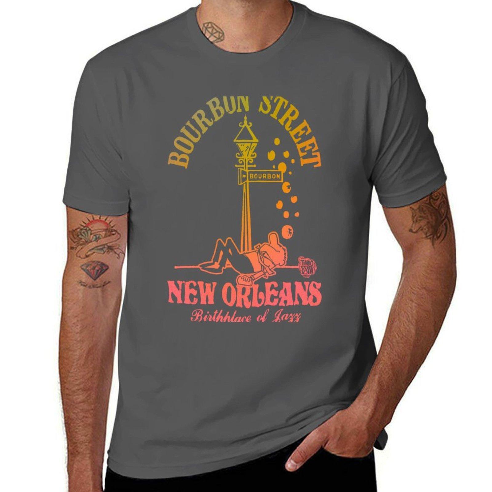 

Jazzed Out On Bourbon Street T-Shirt cotton t shirts man 100% t shirts cotton 100% T-Shirt 4XL