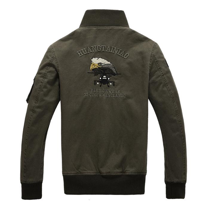 Winter Men's Jacket Fleece Thickened Air Force One Large Size Jacket Men's Embroidered Badge Tooling Jacket