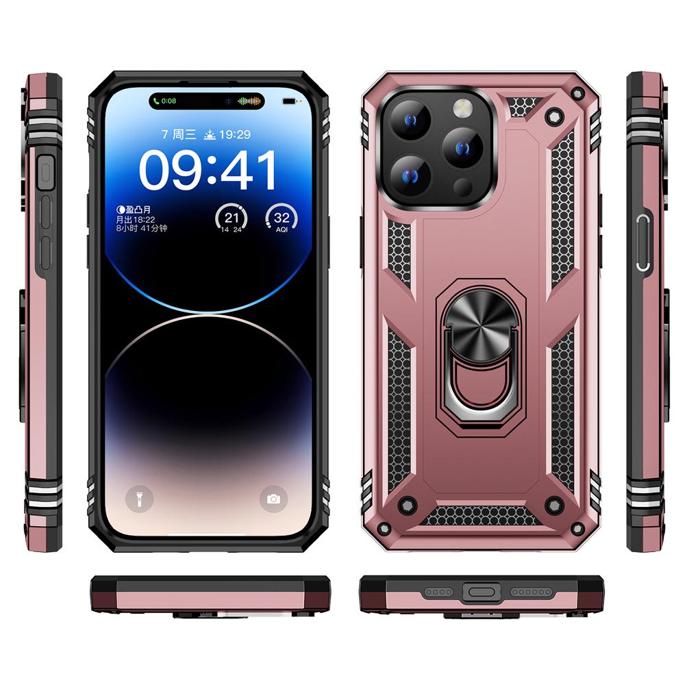 Heavy Duty Protective Case for Samsung Galaxy Note 20 Ultra 10 Plus 9 8 with 360° Rotatable Metal Ring Kickstand