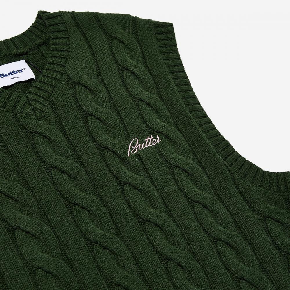 Máslo zboží Kabelová pletená vesta Kabelová pletená vesta