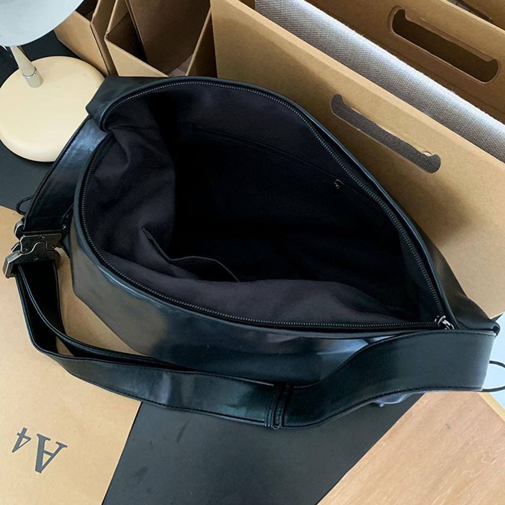 Women Shoulder Bag Pleated PU Leather Crossbody Bag Drawstring Clutch Purse Adjustable Strap Hobo Bag for Travel Commuting