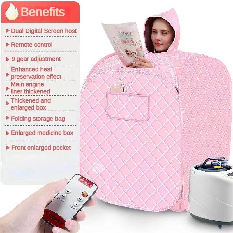 1000W Portable Household Shower Cabin Sauna Bag Folding Sauna Sweating Steam Room SPA Loss Weight Calories Burned Sauna Tent Suit