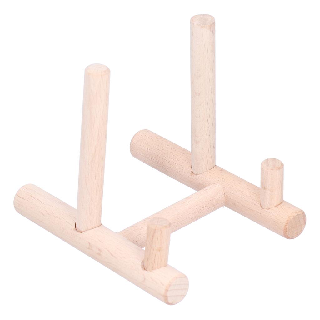 Wooden Desktop Ornament Household Modern Plate Holder Stand Home Decoration for Party