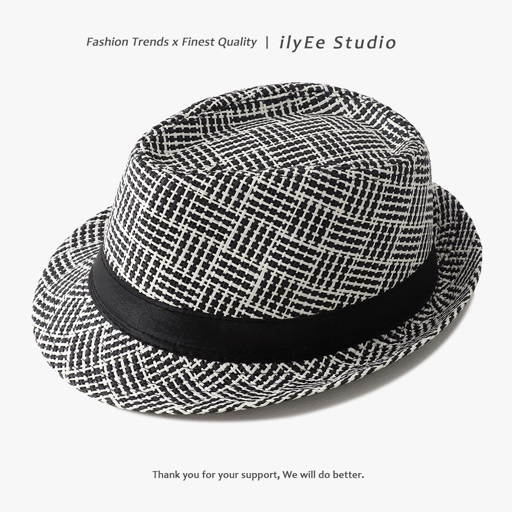 Men's and Women's Summer Straw Fedora - Sunshade Panama Beach Hat with Sunscreen Protection