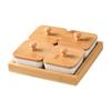 Nordic Ceramic Compartment Snack & Dessert Plate with Lid