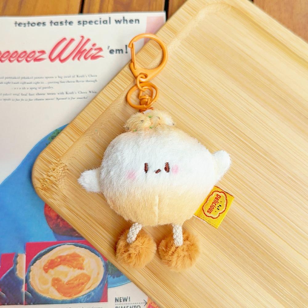Sausage Hamburg Key Chain Drawing Feet Plush Doll Toy Mini Plush Food Pendant  Decoration