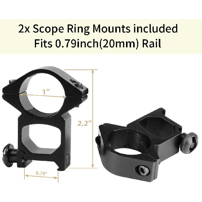 Beileshi 6-24X50 / 4.5-14X50 Optics Hunting Rifle Scope with 20mm Free Mounts