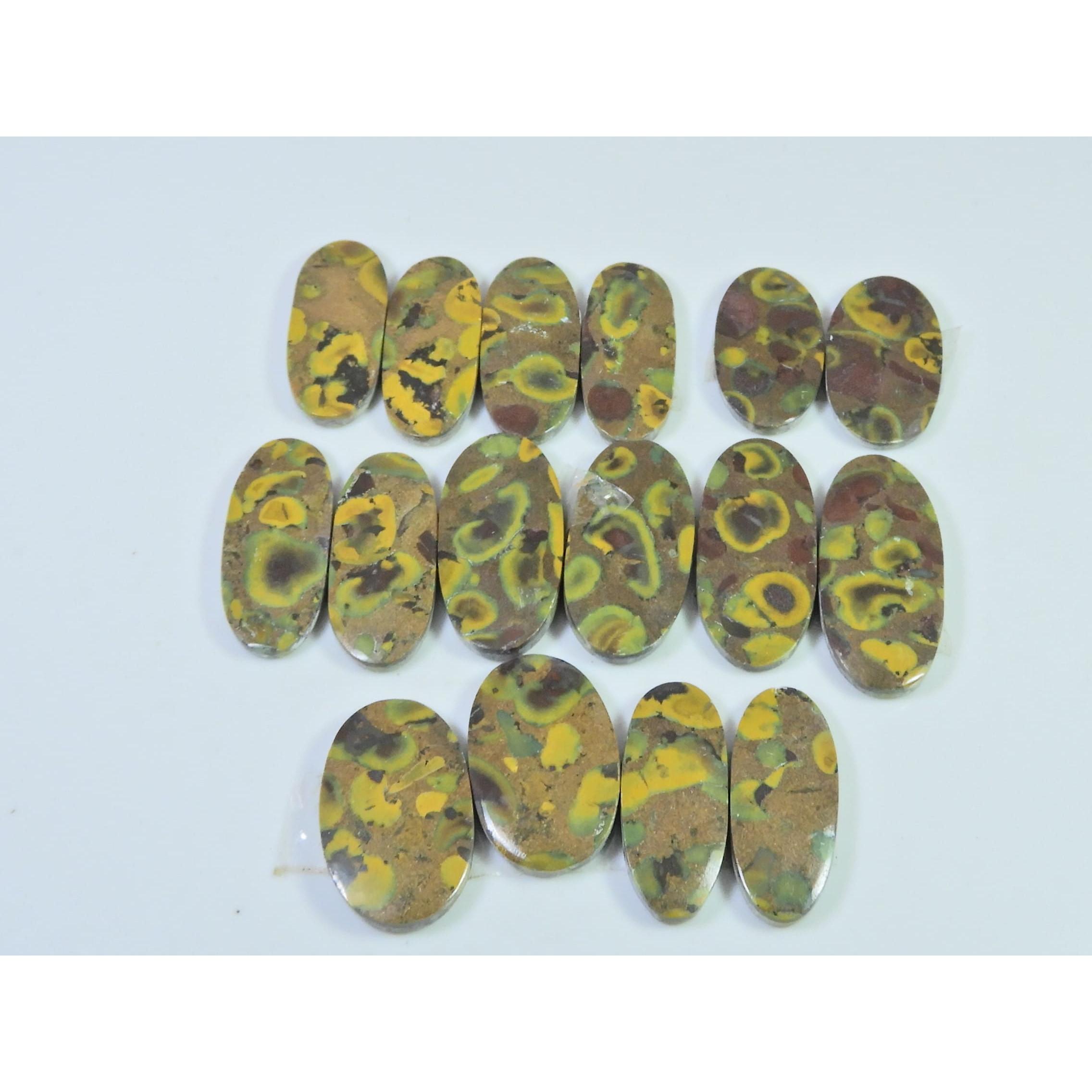 204Cts. Natural Fruit Jasper Matched Pair Oval Loose Gemstone 08 Pair Lot C-2191