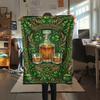 1Pc St.Patrick's Day Print Flannel Blanket, High Quality Comfortable for All Seasons, Home Decor, Warmth and Comfort, Perfect for Christmas Gifts W73