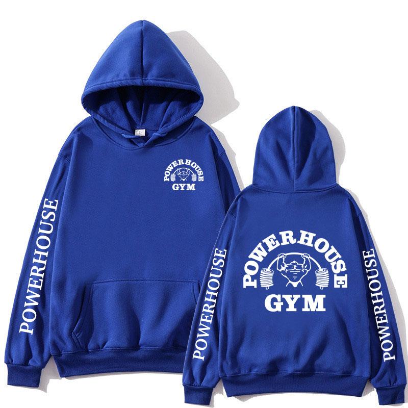 

Толстовка з логотипом Powerhouse Gym Harajuku Чоловіки Жінки Гіки Фітнес Толстовки Оверсайз з довгим рукавом Естетичний світшот Спортивний вуличний одяг L