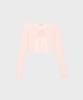 Alkialka Ribbed Ribbon Bolero (Light Pink)