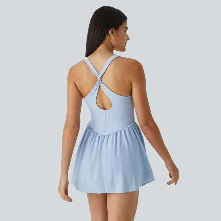 Women's Summer Sports Skirt: Cross-Border Tennis, Golf, and Yoga Dress with Built-In Shorts
