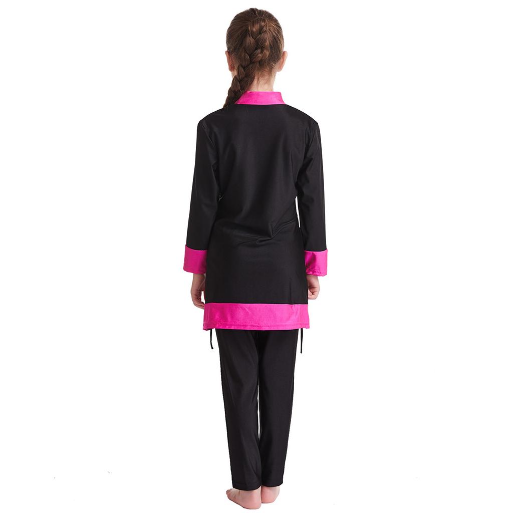 Swimsuit Girls 3pcs Long Sleeve Kids Swimwear Muslim Islamic Swimming Suit Sets