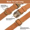 Custom Dog Collar Leash Bag Set Personalized PU Leather Dog Collars Vintage Pet Buckle Necklace With Lead Poop Bag for Dogs Pug