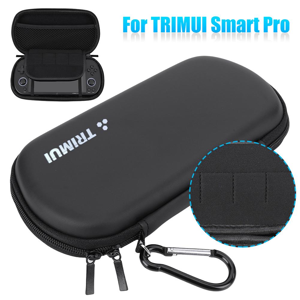 Hard EVA Carrying Case with Tempered Glass Film Handheld Game Console Case Waterproof for Trimui Smart Pro Handheld Game Console