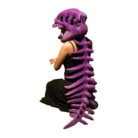 Реалістичний дитячий костюм скелета динозавра 3D Плюшевий одяг із задньою блискавкою Стиль «надягається зверху» Одяг динозавра для Геловінської вечірки Косплей