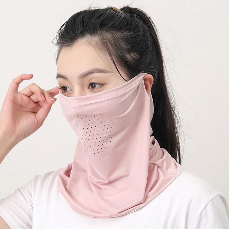 2025 Sunscreen Mask Neck UV Protection Face Cover Sunscreen Face Outdoor Comfortable Solid Color Cycling Sun Protection Hats