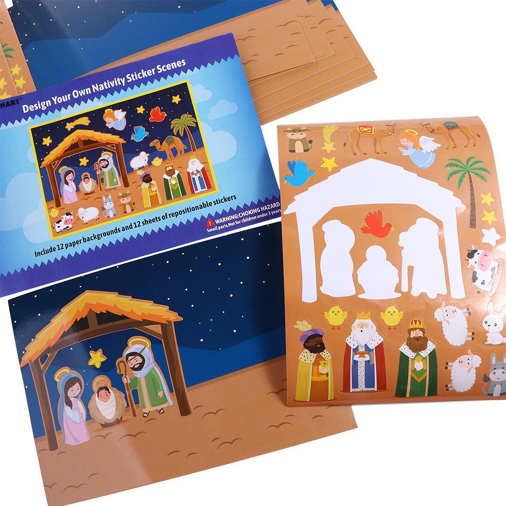Nativity Nativity Stickers Recognition Training DIY Puzzle Games Sticker Christmas Crafts Gifts