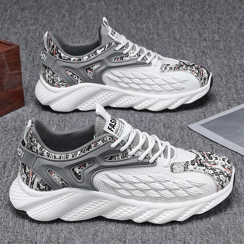 Мужские кроссовки для бега сетчатые дышащие мужские туфли повседневная обувь в корейском стиле 39 белый 2663₽