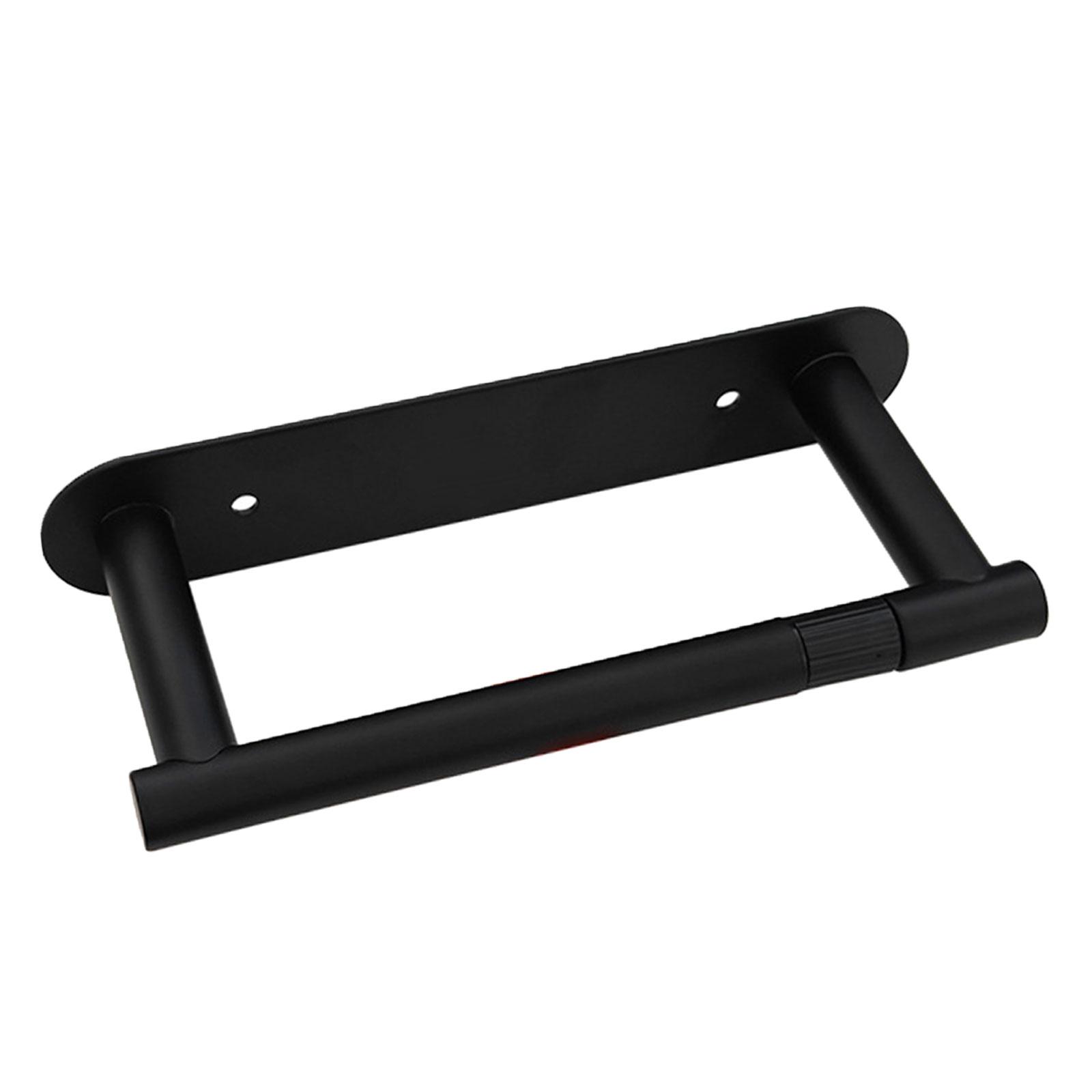 

Держатель для туалетной бумаги из нержавеющей стали, не требующий сверления, держатель для рулона туалетной бумаги, настенная стойка для салфеток, аксессуары для ванной комнаты чёрный