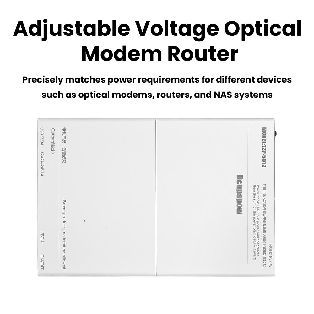 DC UPS 5V 9V 12V Output Uninterrupted Power Supply 12x18650 Power Bank Box for Cellphone Power Storage Case Optical Modem Router