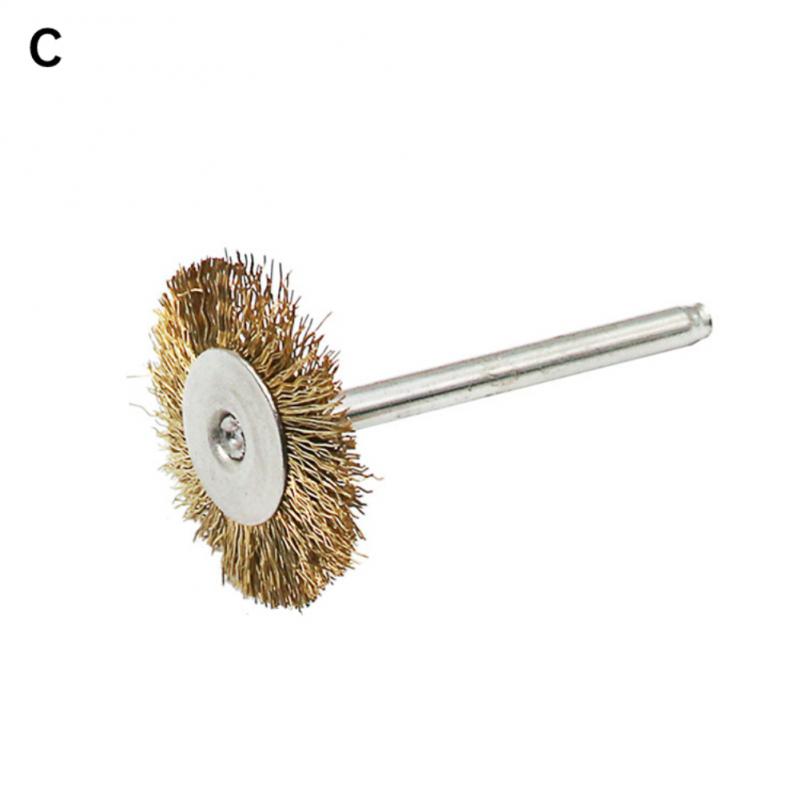 1/15/98Pcs Mini Steel Wire Brush Drill Rotary Tool Cleaning Brush Wheel Metal Rust Removal Polishing Disc