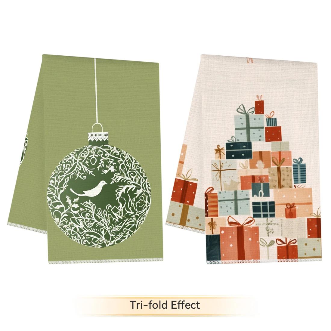 

2/4/6pcs set Kitchen Towels Snowman Christmas tree patternHand Towels Christmas Decorations for Home Noel Dish Towels Gifts 40x60cm