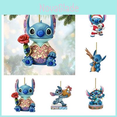 Bezaubernder Cartoon Anime Stitch Acryl Anhänger Weihnachtsbaum Dekoration DIY Basteln