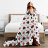 Dachshund Christmas Knitted Blankets Flannel Dogs Animal Super Soft Throw Blankets for Car Sofa Couch Bedroom Quilt