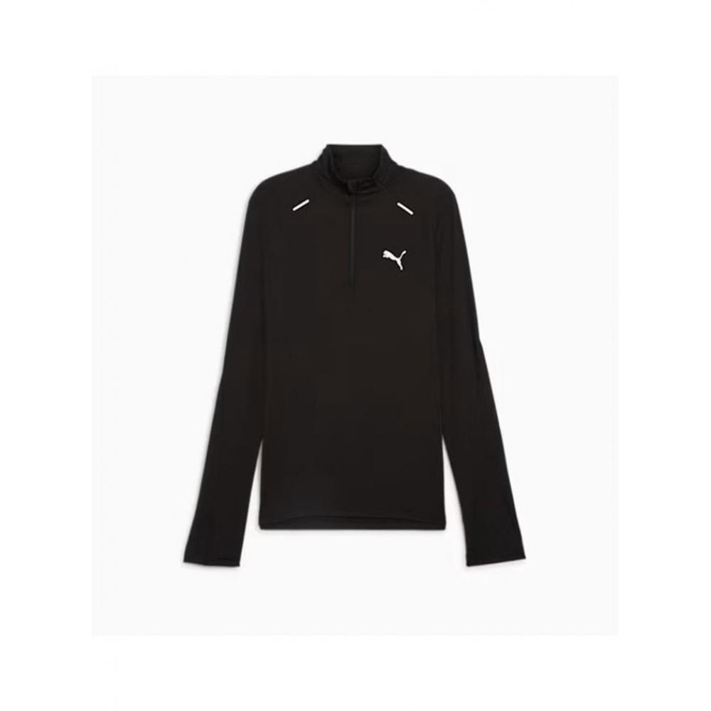 

Puma Мужская футболка с застежкой-молнией cloudSpun 1 4, анорак для бега blacks/XL
