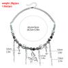 Accessories Oil Drop Butterfly Pendant Collarbone Chain Opal Splicing Beaded Quadruple Star Tassel Necklace Female
