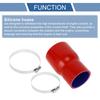 X AUTOHAUX Inner Diameter 76-63 Mm/2.99"-2.48" Length 127mm/5" 0 Degree Blue Red Silicone Hose