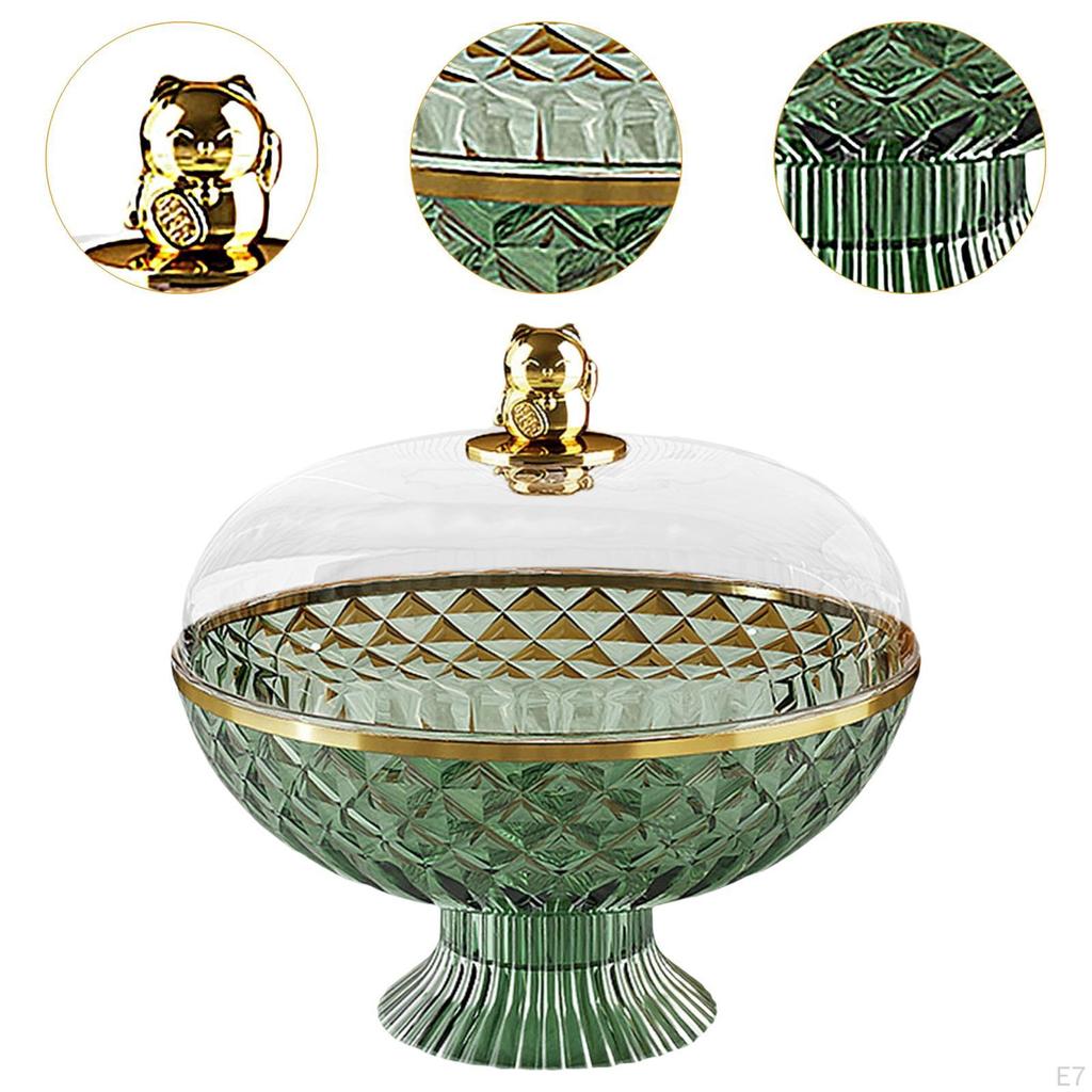 Elegant Fruit Display Bowl with Clear Cover And Drainage System