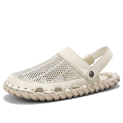Sandali da Uomo Doppia Funzione Nuovi Estivi Pantofole Suole Morbide Antiscivolo Scarpe da Spiaggia Campeggio Scarpe Casual da Uomo in Rete Traspiranti