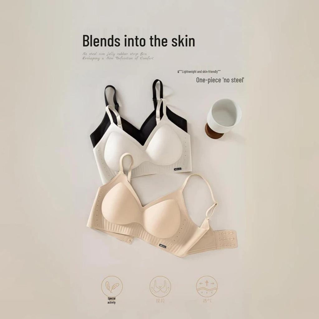 Seamless Wire-Free Uplift Bra: Soft, Supportive, Anti-Sagging Lingerie for Women.