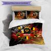 Set Biancheria da Letto Stampata Calcio Belgio 3 Pezzi Copriletto Traspirante Accogliente come Regalo per Inaugurazione Casa o Festa