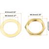 MECCANIXITY 4 Set Gold Guitar Nuts and Washers, 12mm X 8.9mm X 2mm, Brass Nut, Iron Washer, Electric Guitar Hardware