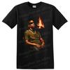 Travis Scott Utopia Hip Hop Portrait Flames T Shirt Graphic Tee